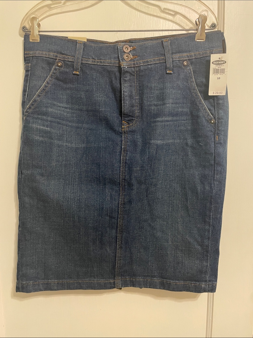 Old Navy Dark Blue Denim Pencil Skirt